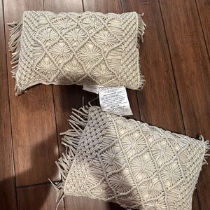 Hobby Lobby Cream Macrame Pillows